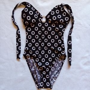 women's Speedo one piece halter tie top bathing suit